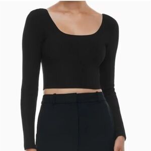 Aritzia Babaton Contour Scoopneck Longsleeve Size Small